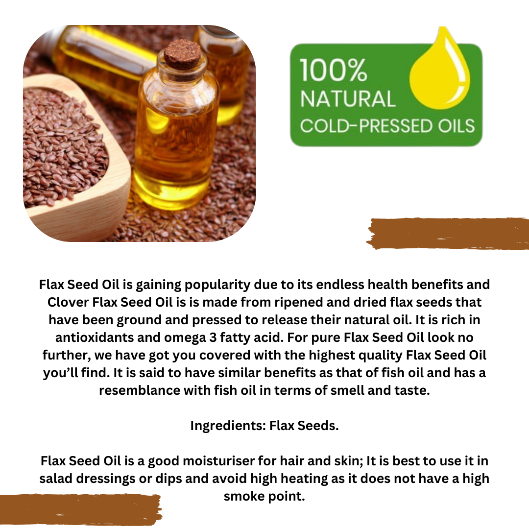 CLOVER Flaxseed Oil - Cold Pressed - Image 2
